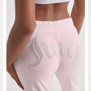 Juicy Couture Light Pink Velour Sleepwear Pajama Bottoms